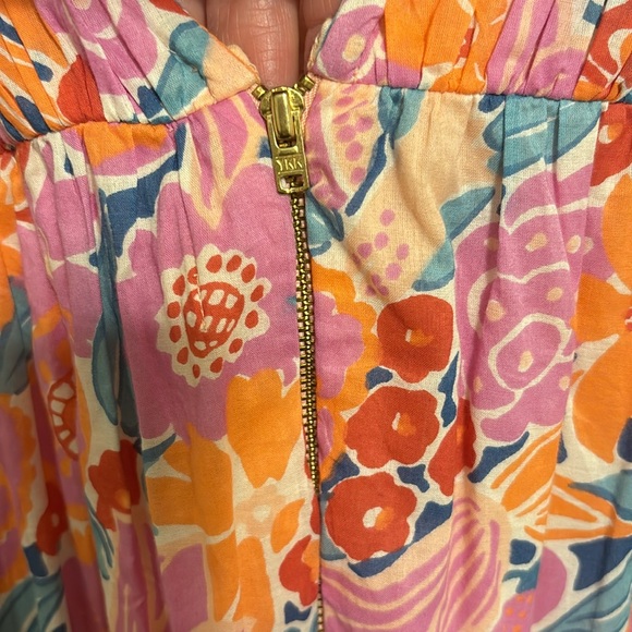 Banjanan NWT Cosmos Bloomsbury Dawn 100% Cotton Maxi Dress L - Picture 6 of 6